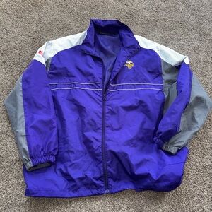 Dunbrooke Adult XXL MN Vikings Full Zip Windbreaker Jacket EUC